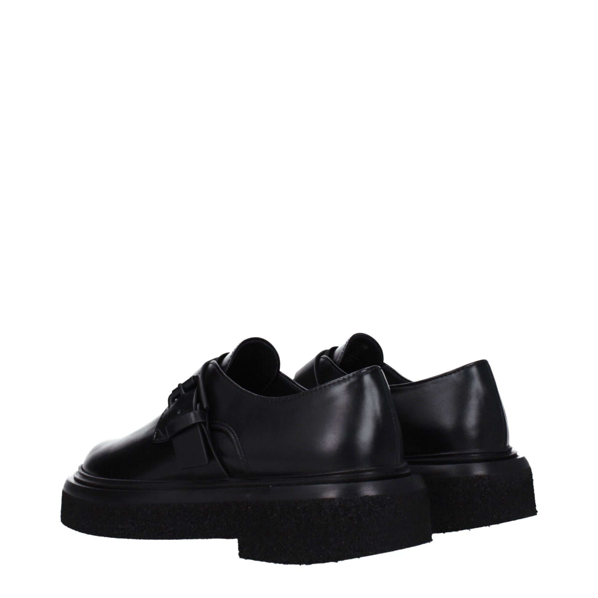 Max Mara Black Leather Oxfords And Derby