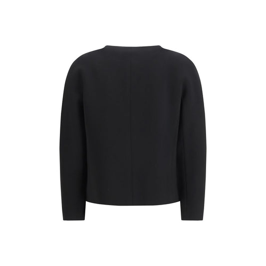 Max Mara Black Triacetate Full-Length Jacket