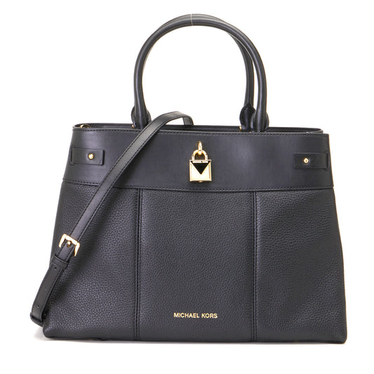 Michael Kors Black Gramercy Designer Satchel Bag