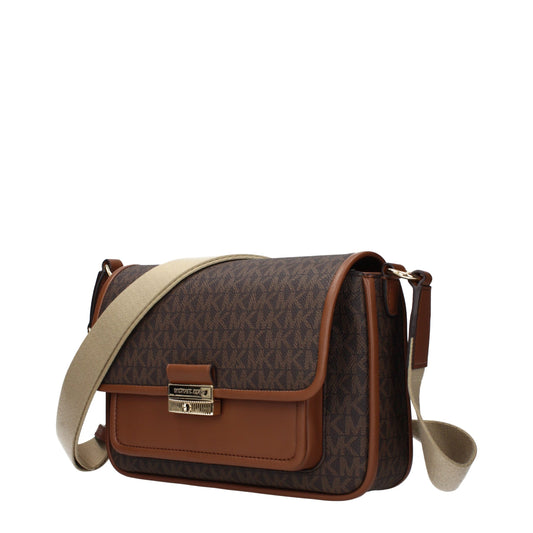 Michael Kors Brown Fabric Crossbody Bag