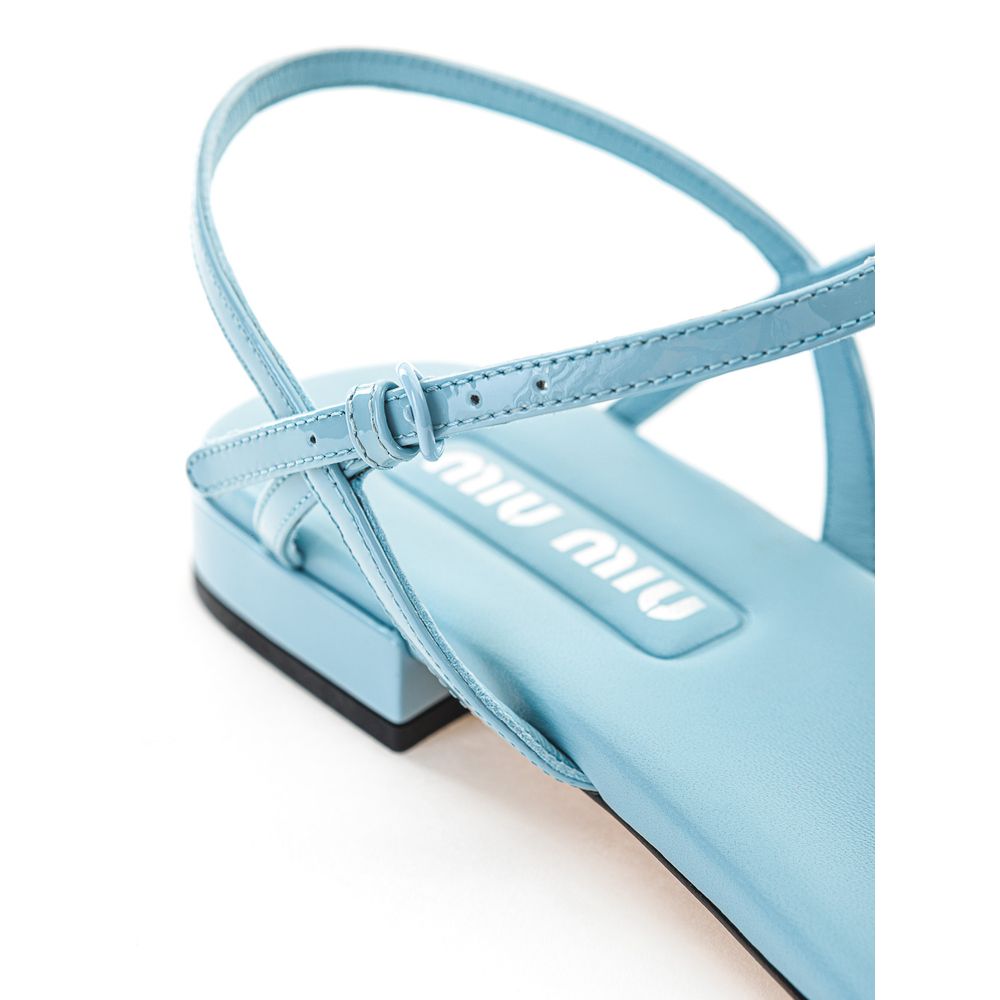 Miu Miu Blue Patent Leather Sandal