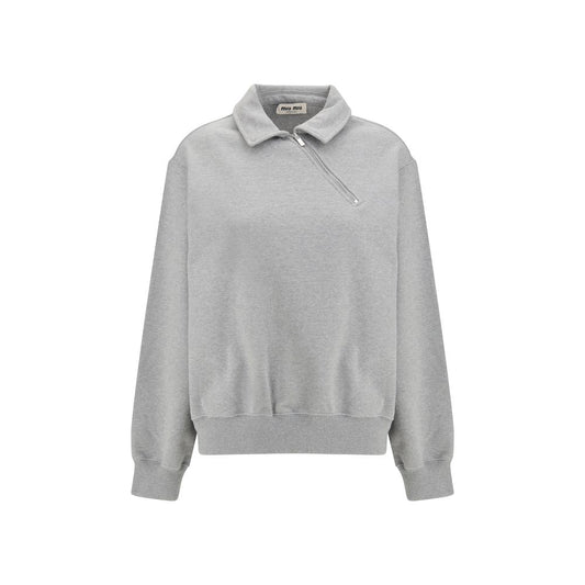 Miu Miu Gray Cotton Sweatshirt