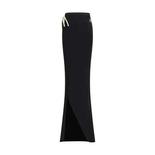 Moncler x Rick Owens Black Cotton Long Skirt