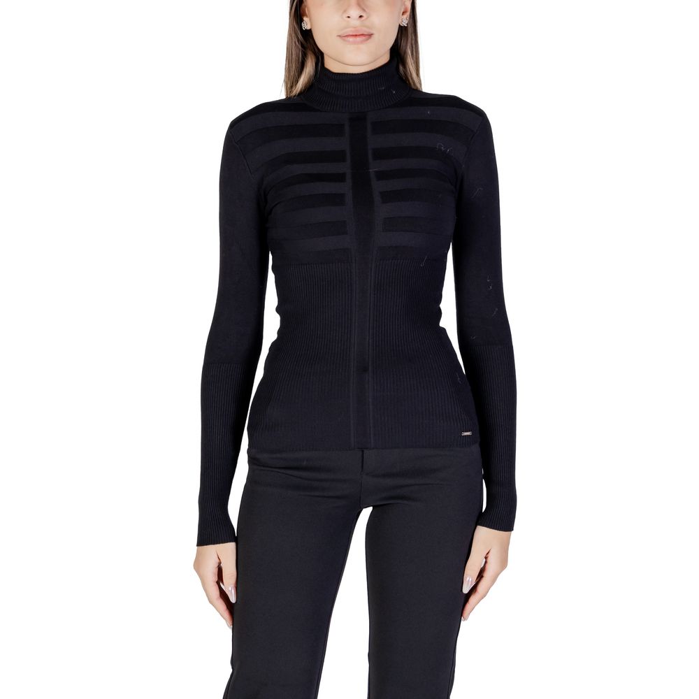 Morgan De Toi Black Viscose Turtleneck