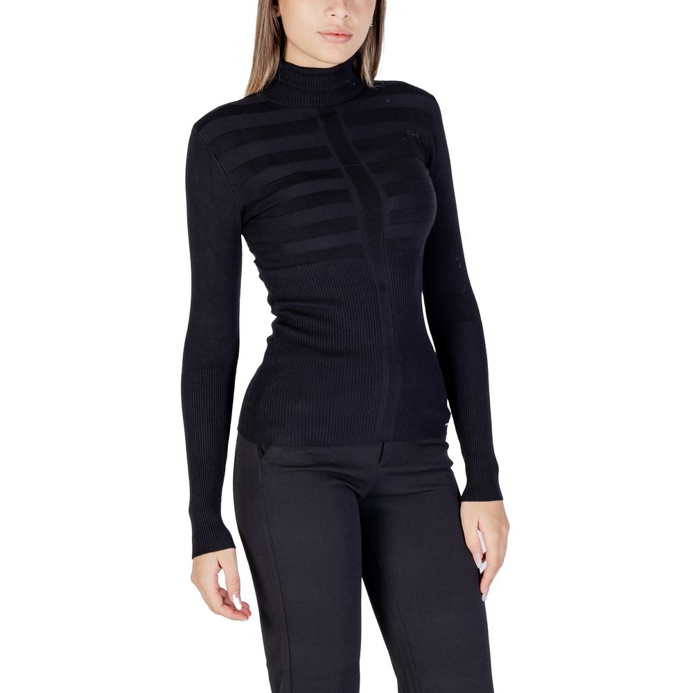 Morgan De Toi Black Viscose Turtleneck
