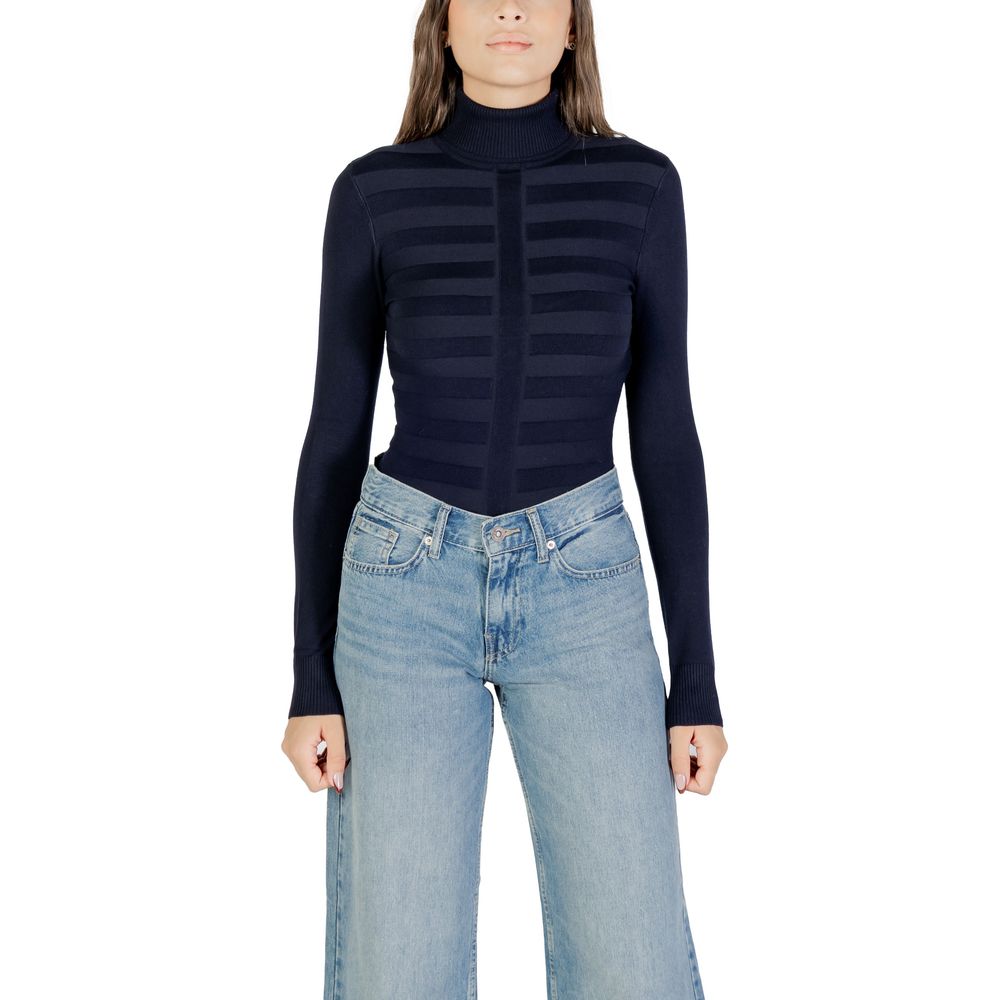 Morgan De Toi Blue Viscose Turtleneck
