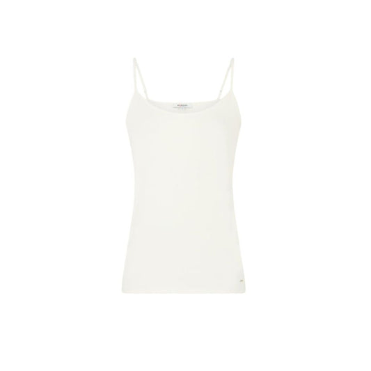 Morgan De Toi Cream Cotton Tank Top