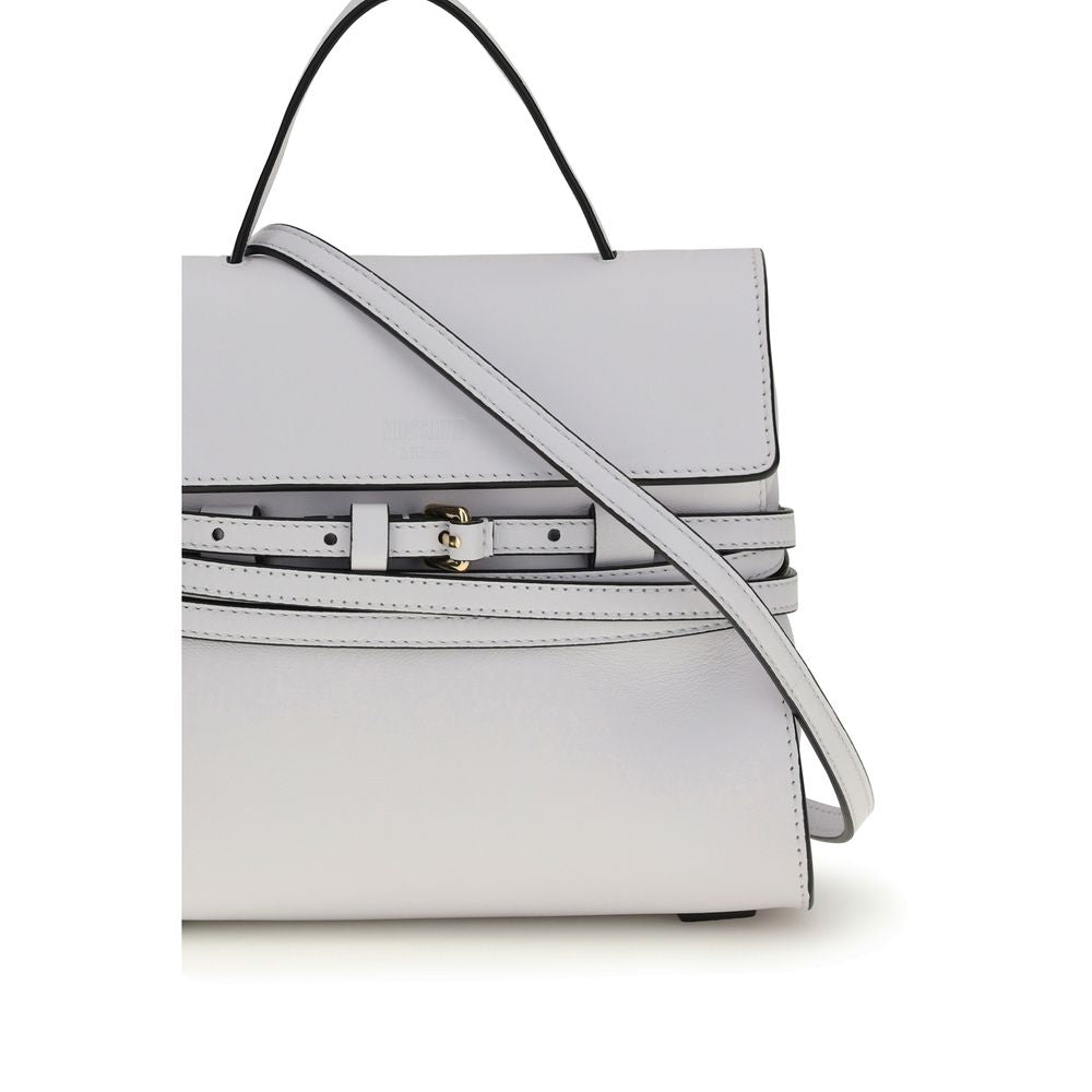 Moschino White Calf Leather Bos Taurus Handbag