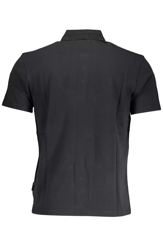 Napapijri Black Cotton Men Polo Shirt