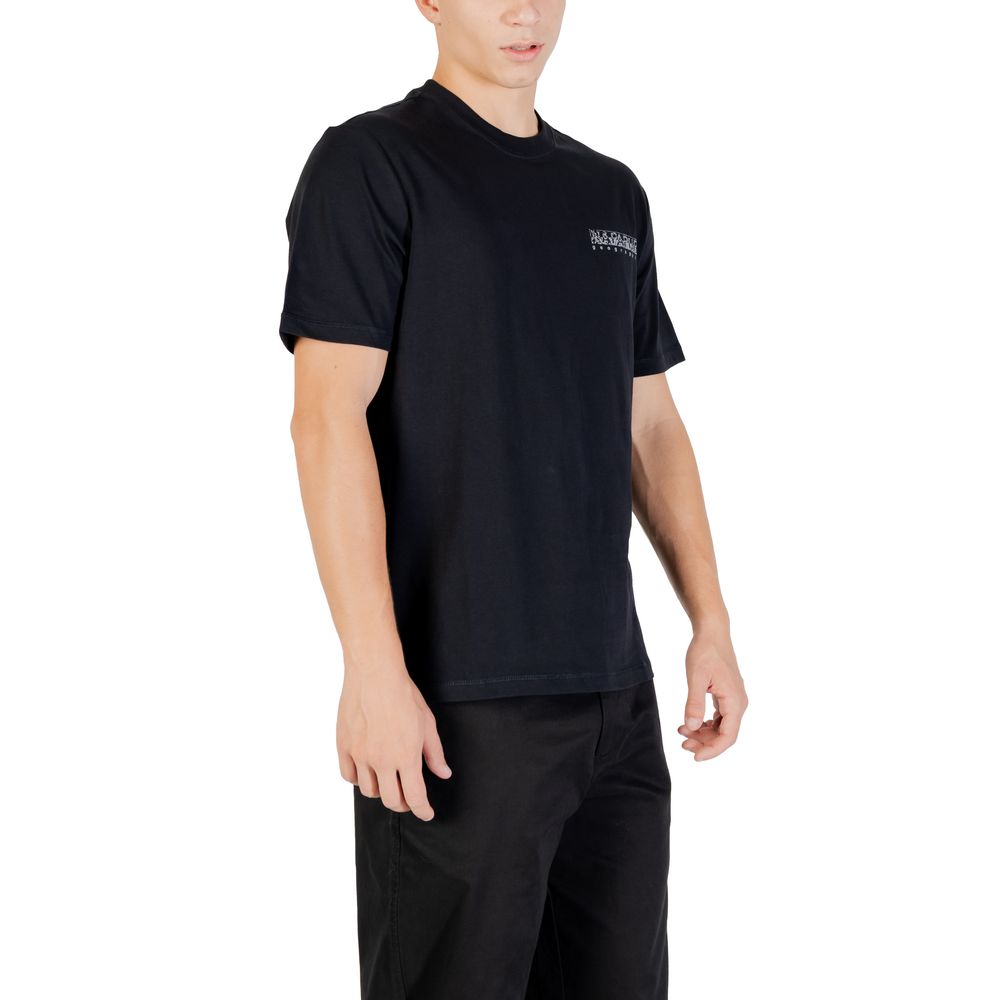 Napapijri Black Cotton T-Shirt