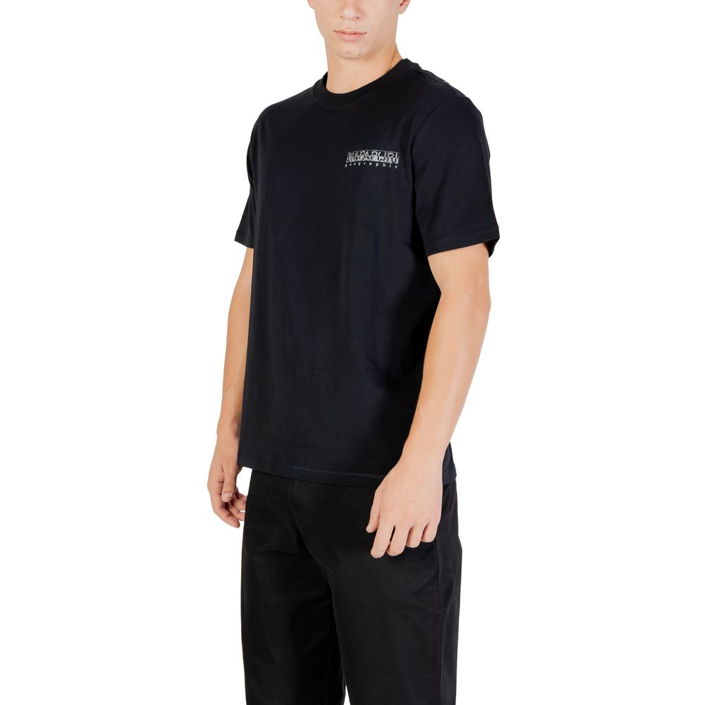 Napapijri Black Cotton T-Shirt