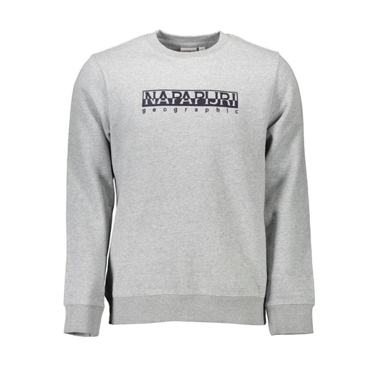 Napapijri Gray Cotton Sweatshirt