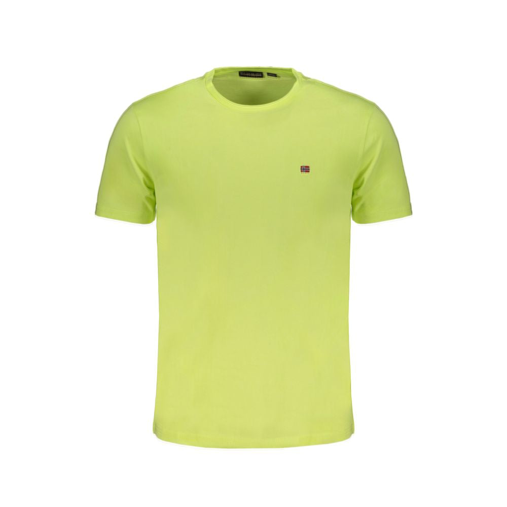 Napapijri Yellow Cotton Men T-Shirt