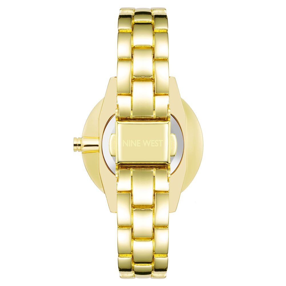 Nine West Gold Metal Dress Watch