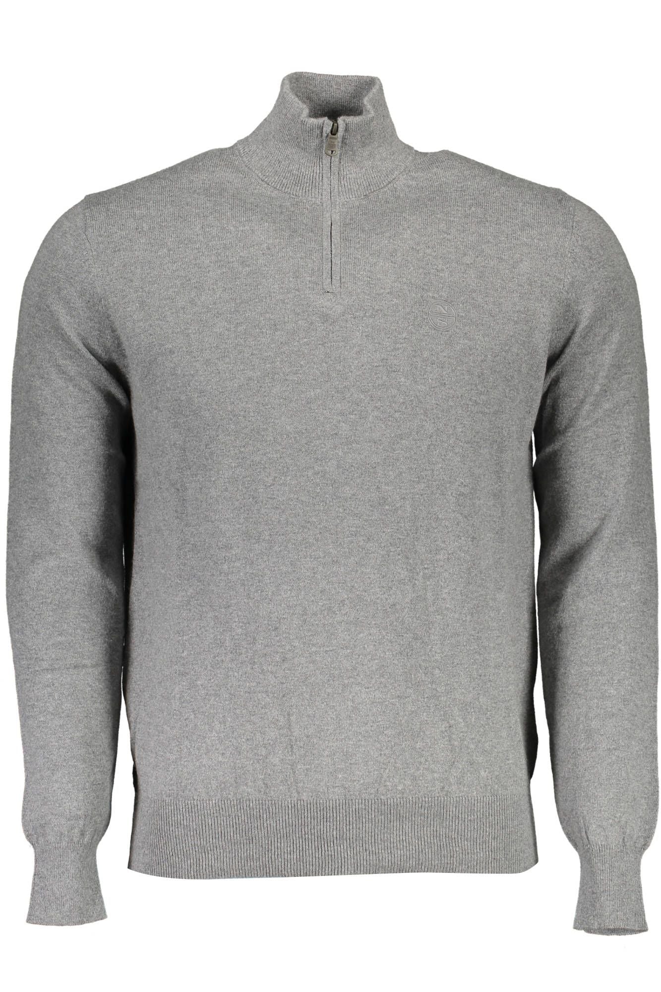 North Sails Gray Cotton Men Sweater