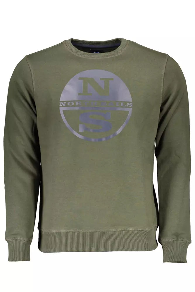 North Sails Green Cotton Men Sweater