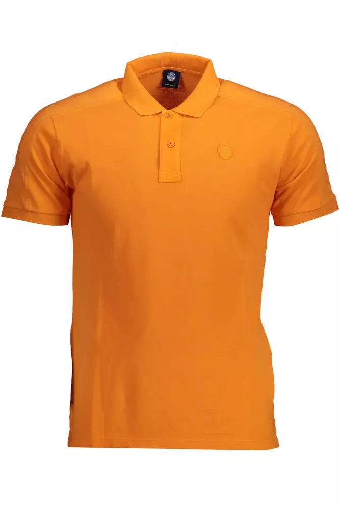 North Sails Orange Cotton Men Polo Shirt