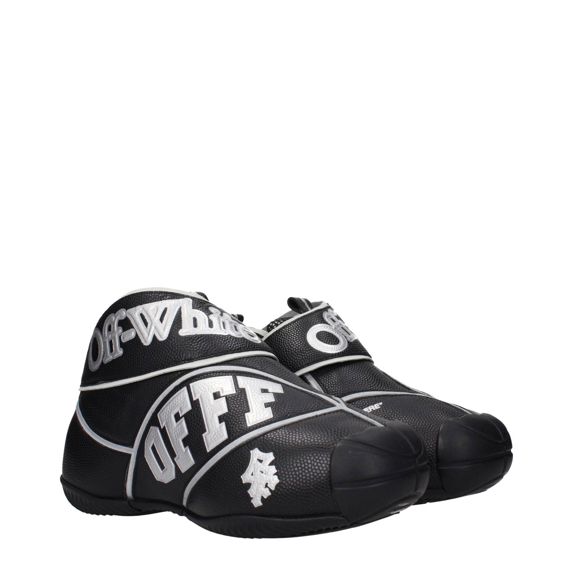 Off-White Black Leather High Tops