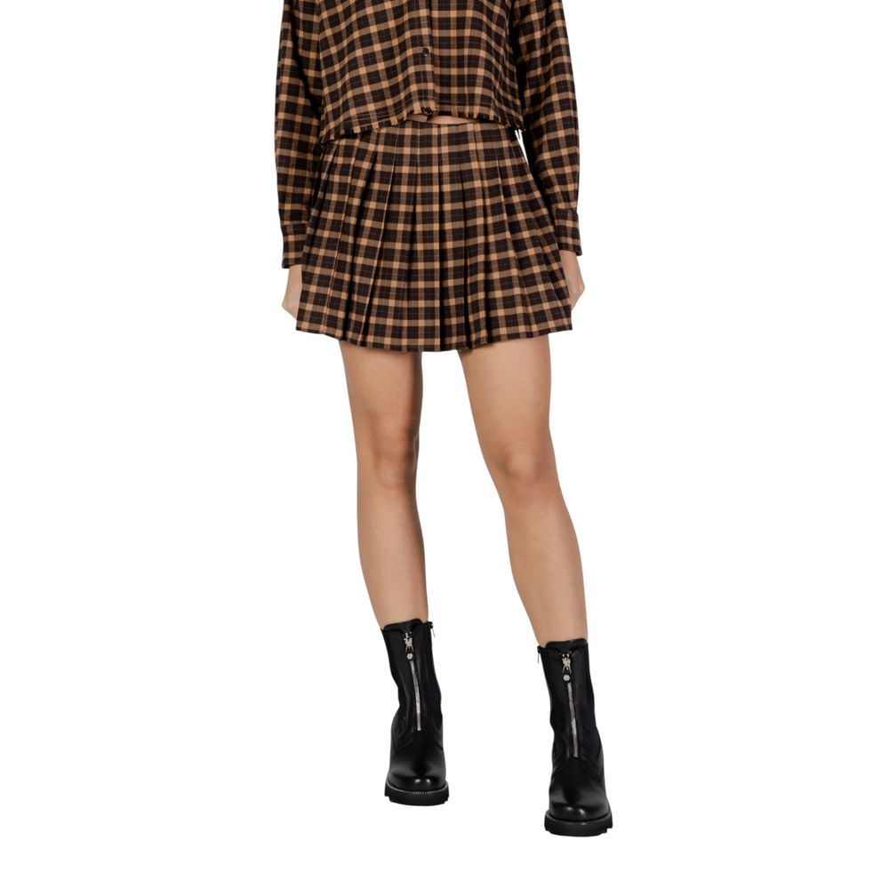 Only Brown Recycled Polyester Mini Skirt
