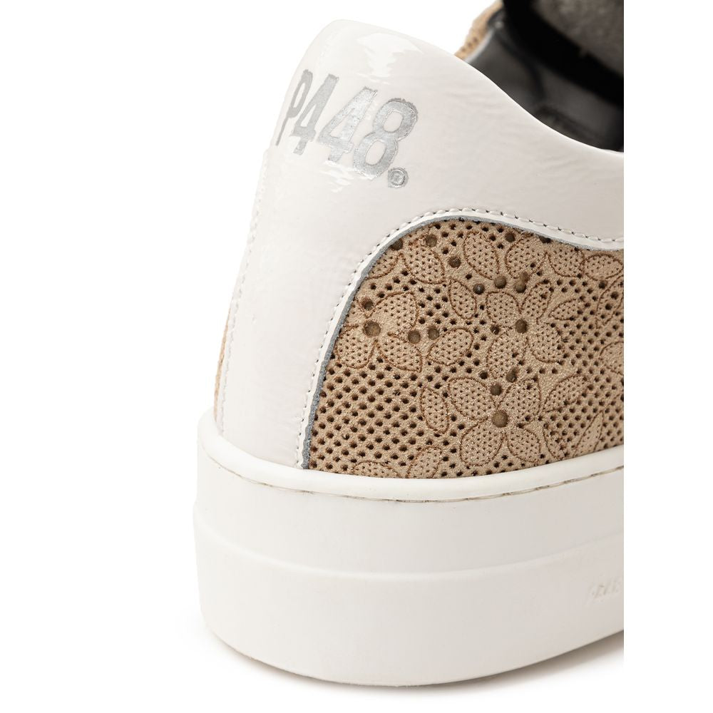 P448 Beige Leather Sneaker