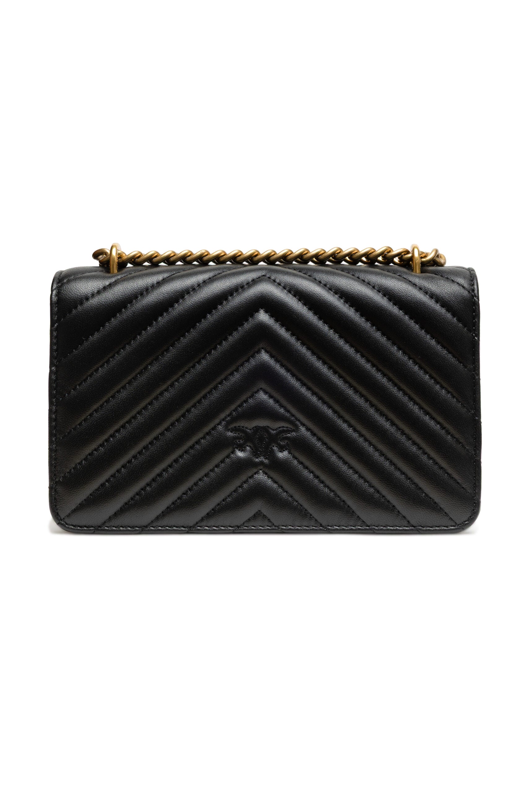 PINKO Black Mini Love Bag One Chevron