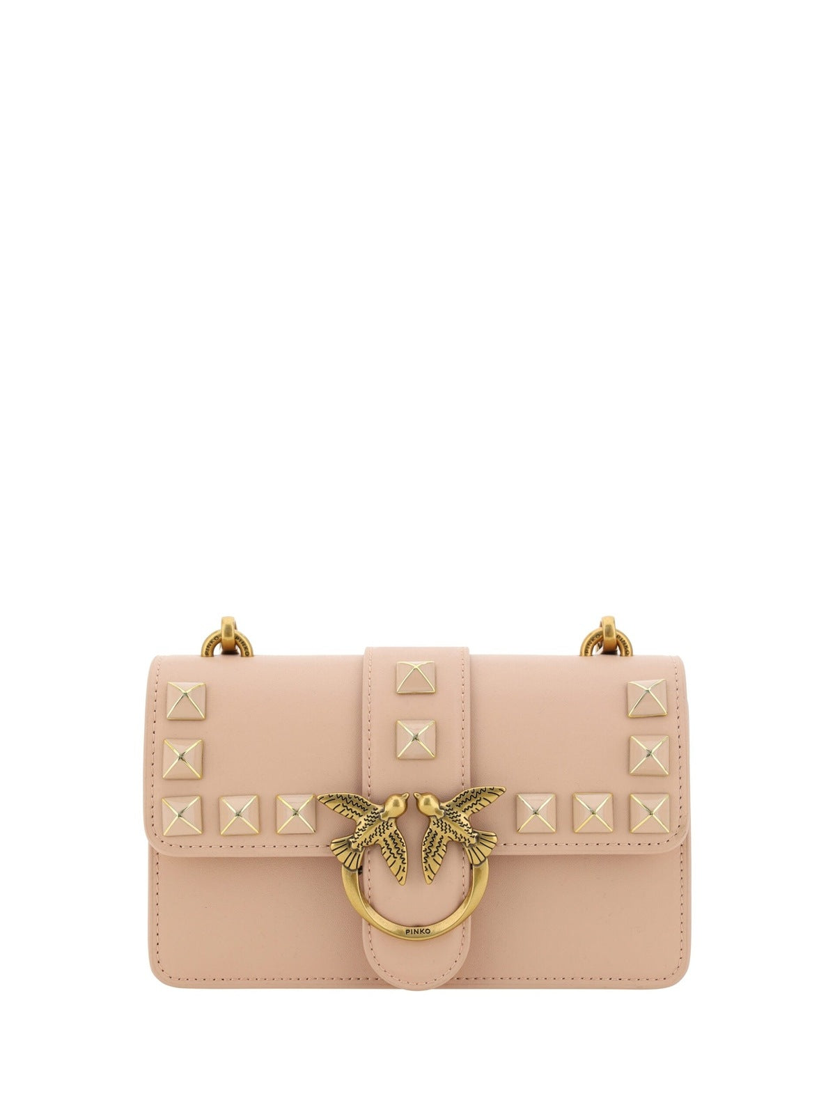 PINKO Chic Pink Cipria Mini Love Shoulder Bag