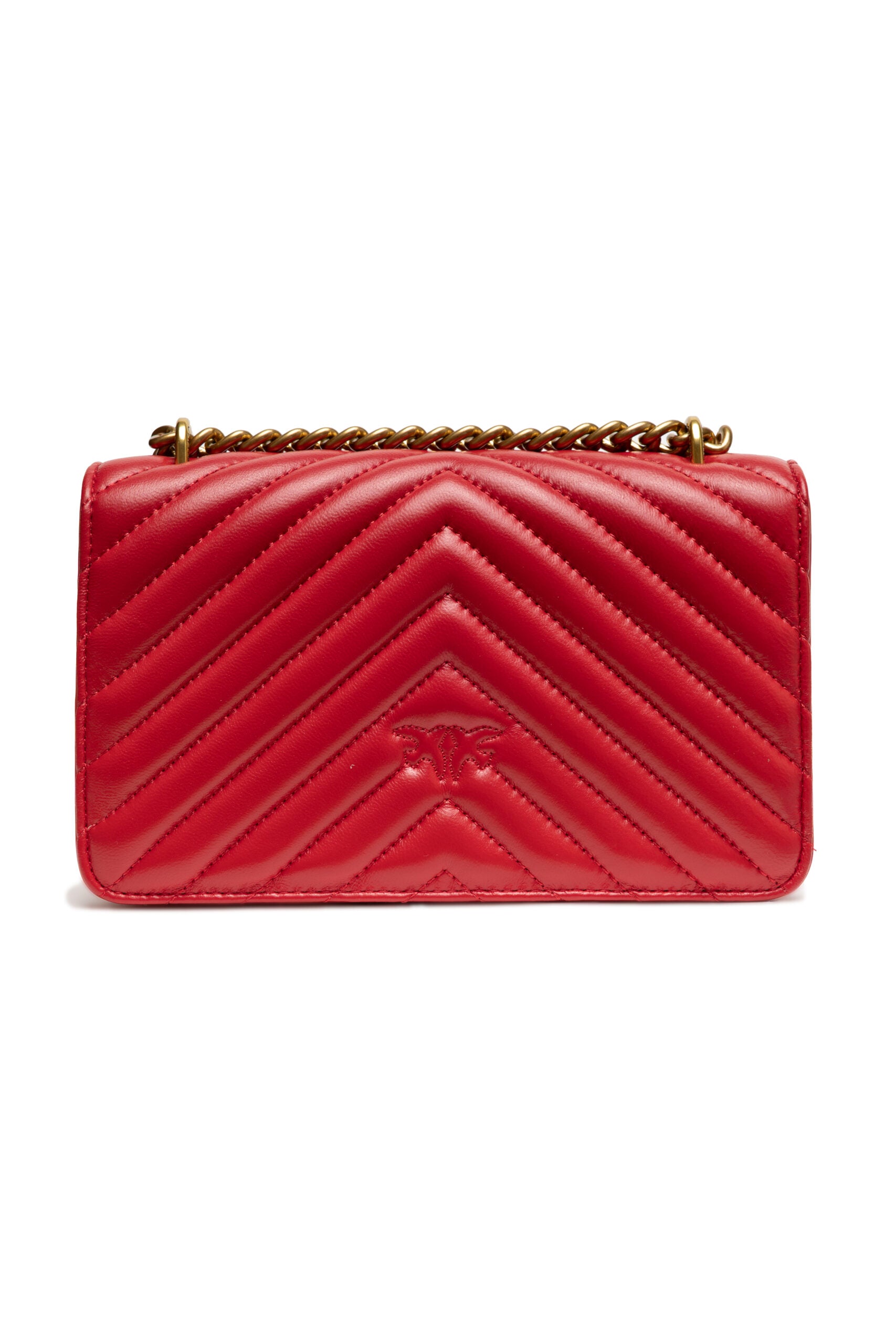 PINKO Red Mini Love Bag One Chevron