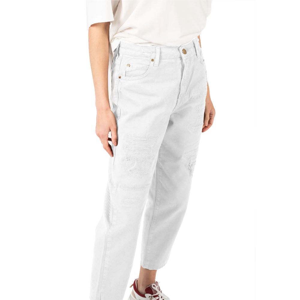 PINKO White Cotton Jeans & Pant