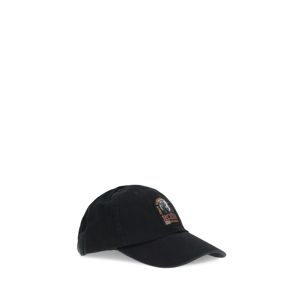 Parajumpers Black Cotton Cap Baseball Hat