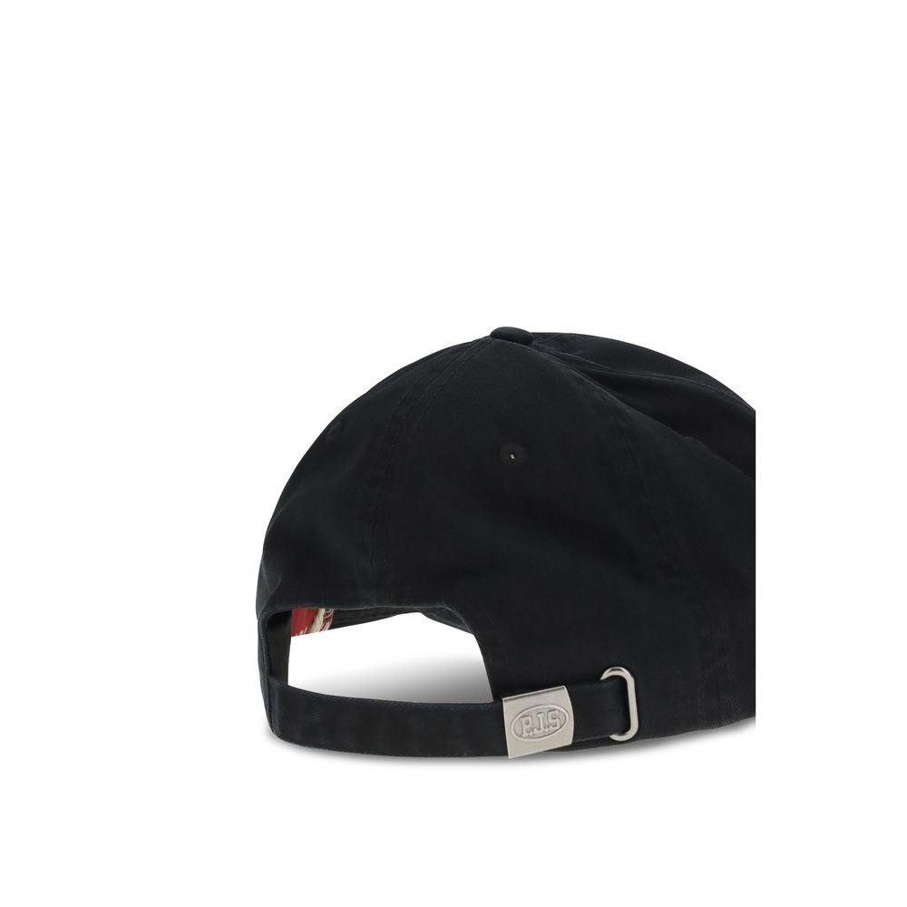 Parajumpers Black Cotton Cap Baseball Hat