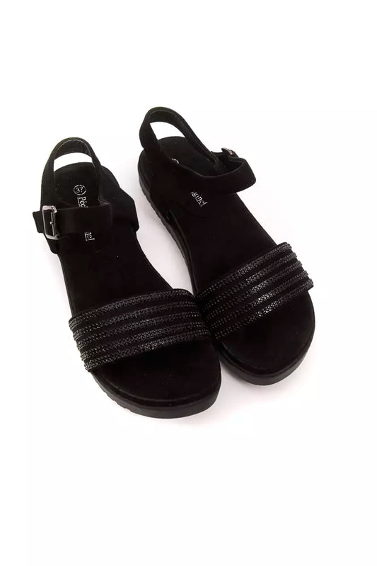 Péché Originel Black Textile Women Sandal