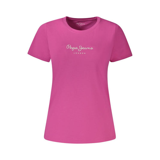 Pepe Jeans Pink Cotton Tops & T-Shirt