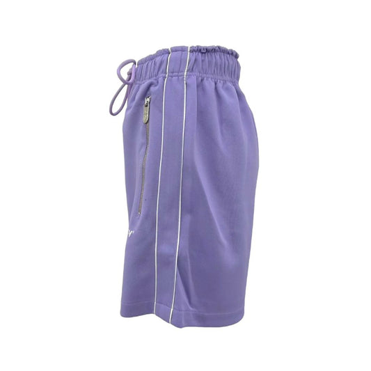 Pharmacy Industry Chic Purple Bermuda Shorts with Side Stripes