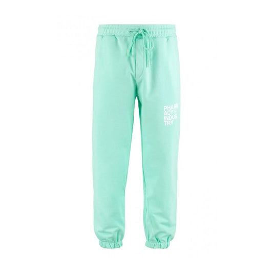 Pharmacy Industry Emerald Cotton Trousers with Logo Detail