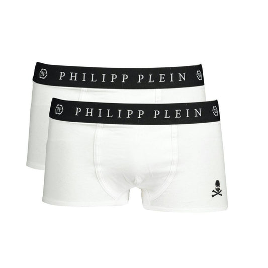 Philipp Plein White Cotton Men's Boxer