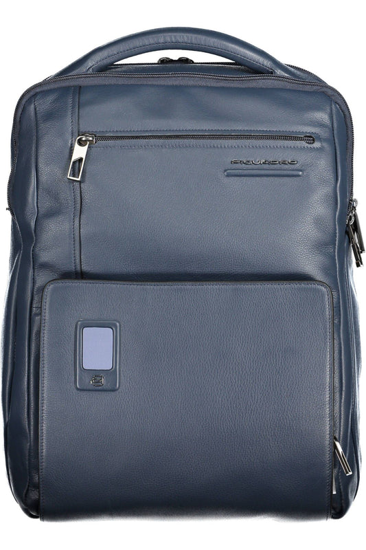 Piquadro Blue Leather Men Backpack