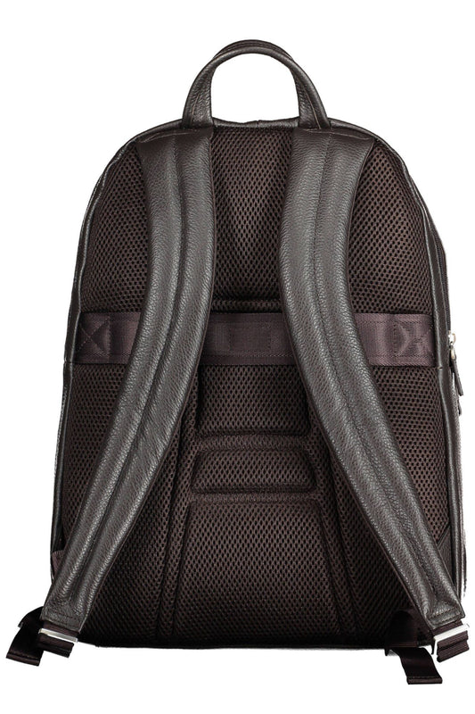 Piquadro Brown Leather Men Backpack