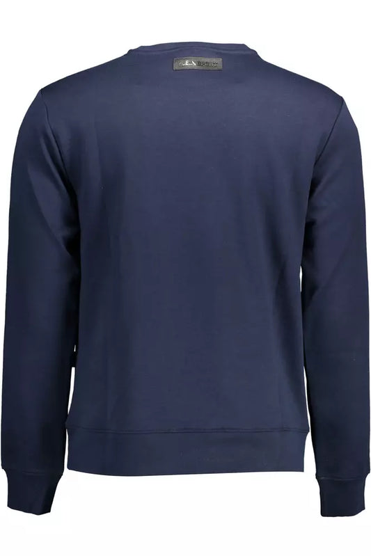 Plein Sport Blue Cotton Men Sweater