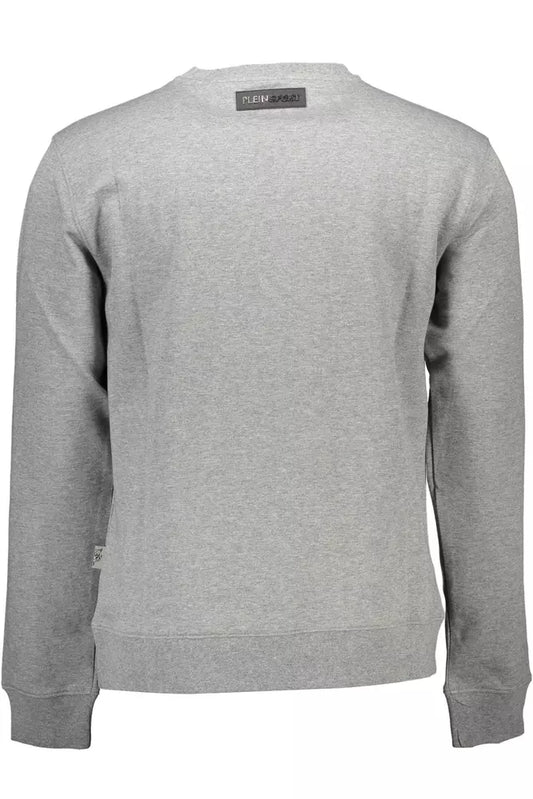 Plein Sport Gray Cotton Men Sweater