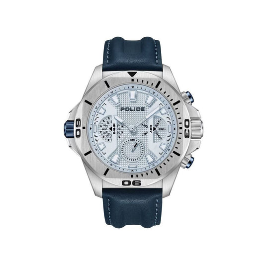Police Blue Leather Leather Watch