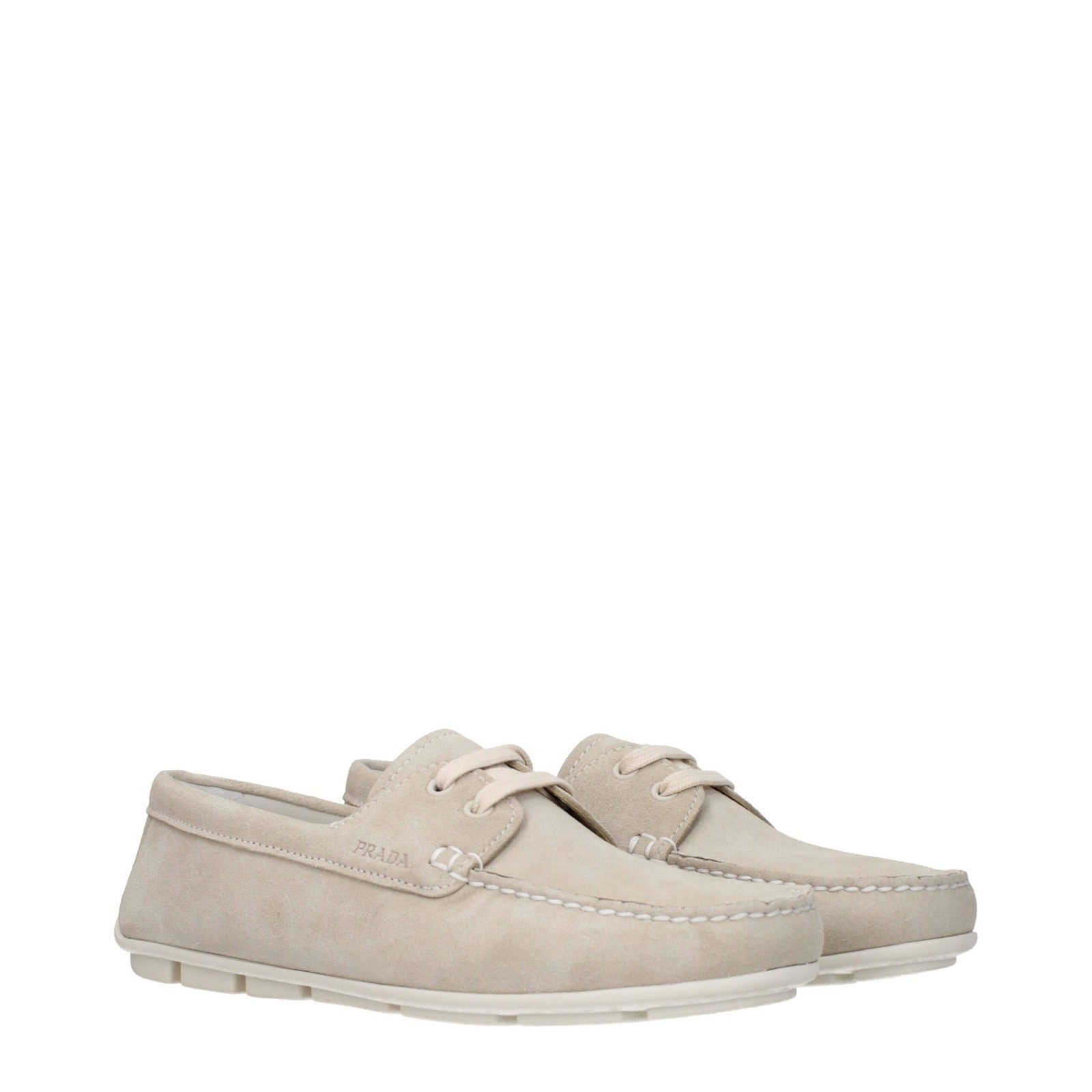 Prada Gray Leather Loafer