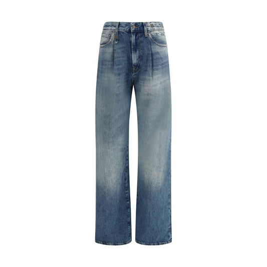 R13 Blue Cotton Jeans Denim