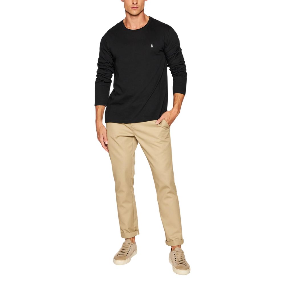 Ralph Lauren Black Cotton Long Sleeve T-Shirt