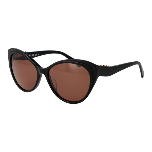 Replay Black Plastic Sunglasses