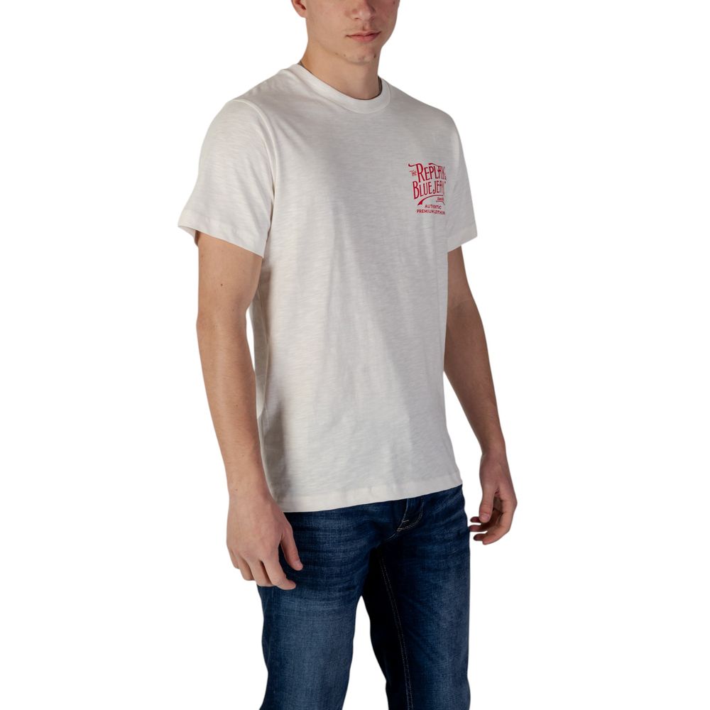Replay Cream Cotton T-Shirt