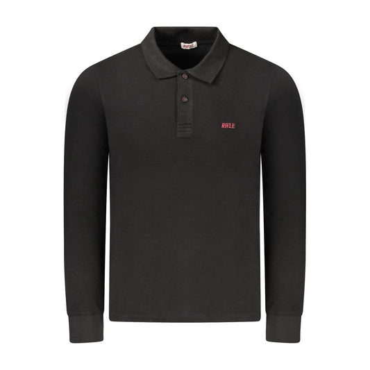 Rifle Black Cotton Polo Shirt