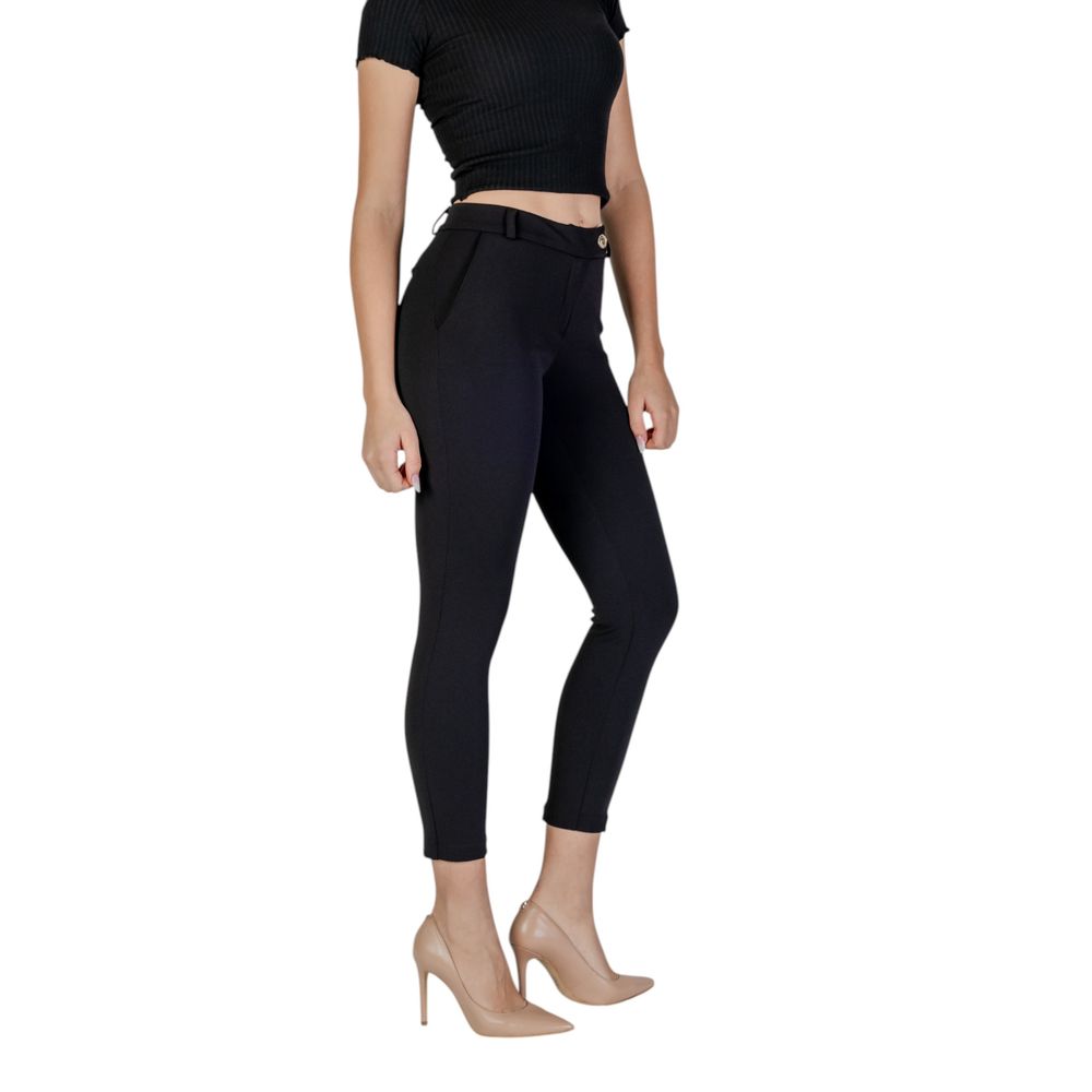 Rinascimento Black Polyester Jeans & Pant