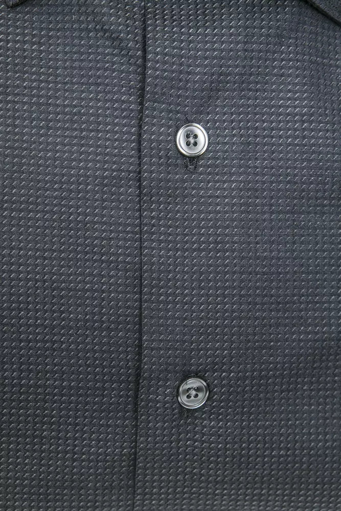 Robert Friedman Black Cotton Men Shirt