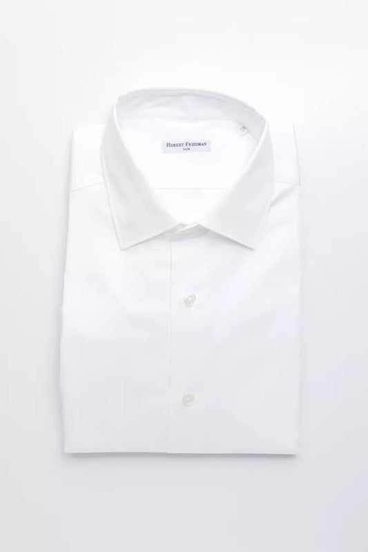 Robert Friedman White Cotton Men Shirt