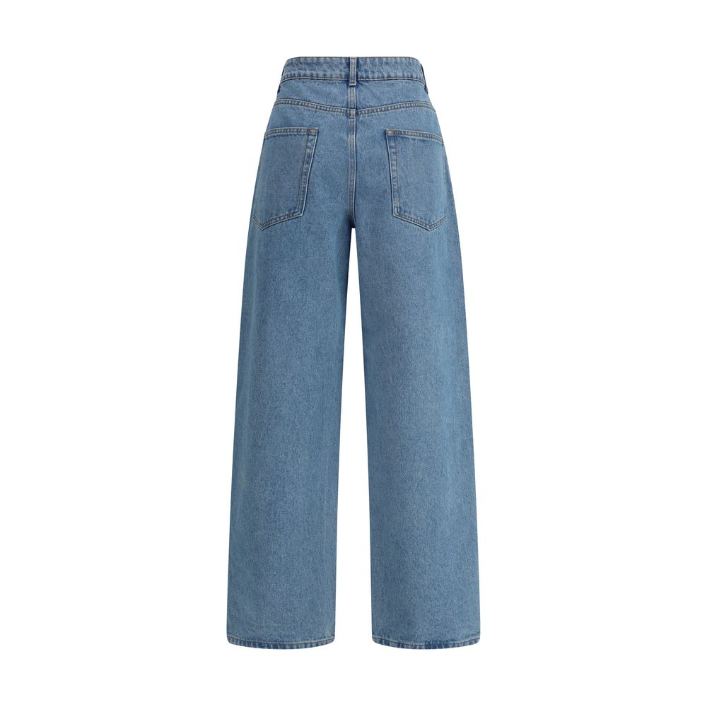 Rohe Blue Cotton Relaxed Fit Jeans Copy